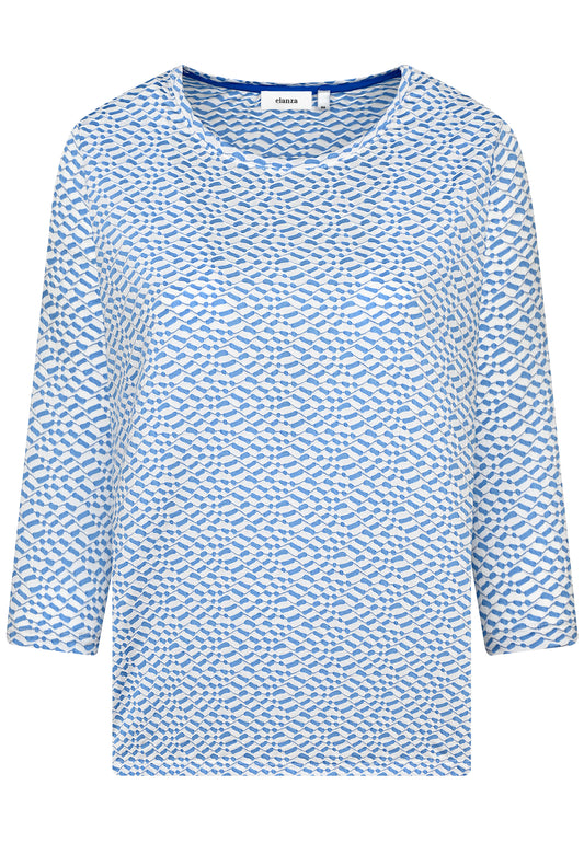 E24182 Overhemd Structuur - 01/wit-blauw