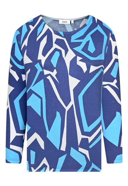 E24186 Sweaterprint - 10/blauw-wit